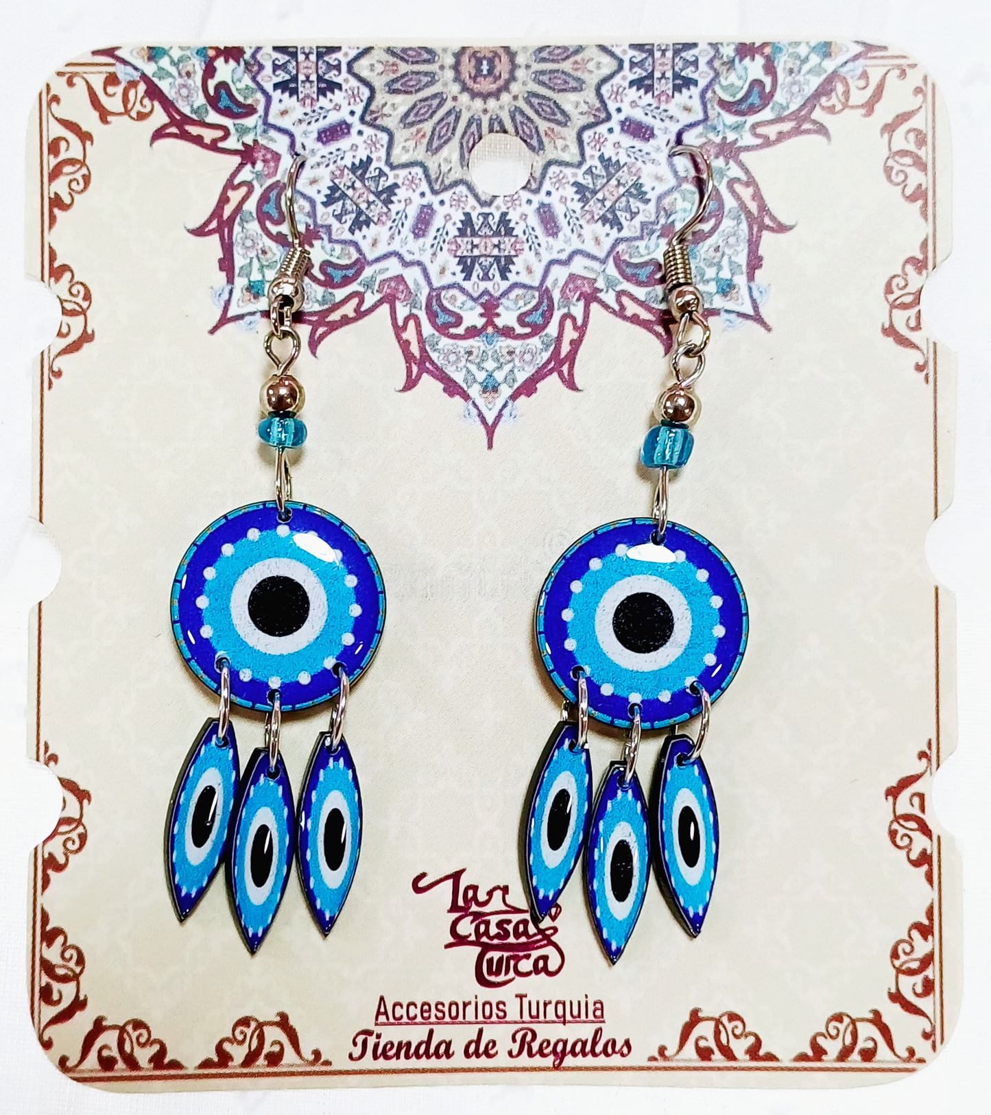 Aretes Ojo Turco Largos